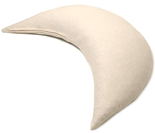 GIRAFFENLAND Halbmond mit Bio-Dinkelspelz Bio-Flanell Dinkelspelzkissen | direkt befüllt