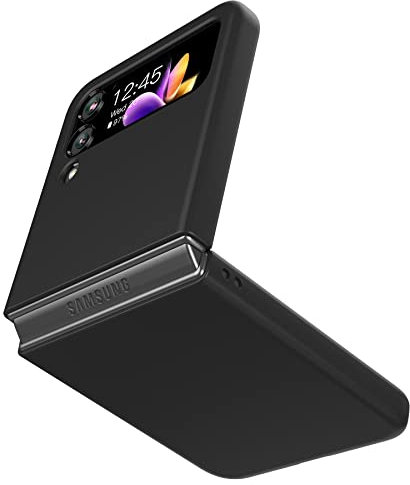 Cresee Coque pour Samsung Galaxy Z Flip 4 5G (2022) Housse PC Rigide Étui Coque de Protection Mince pour Galaxy Z Flip4, Noir Mat