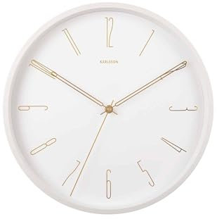 [DL] Wall Clock Belle Numbers Metal White -