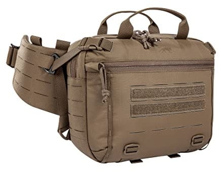 Tasmanian Tiger TT Modular Hip Bag 3 - große Taktische 5 Liter Hüft-Tasche, vielseitige Rucksack Zusatz-Tasche mit separat als Warrior Belt verwendbarem Hüft-Gurt und Lasercut Molle, Coyote Brown