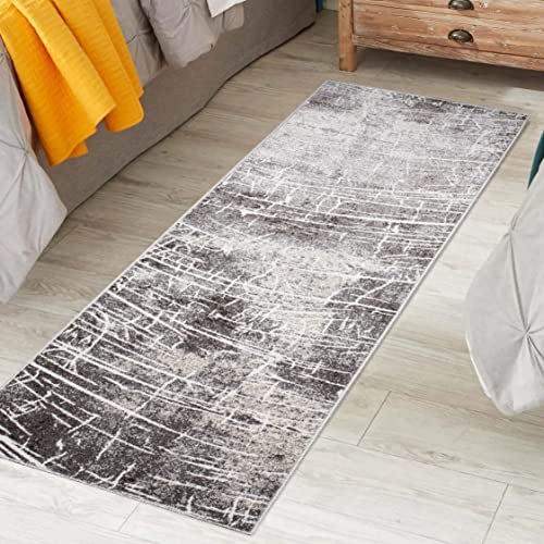Mazovia Teppich Läufer Flur - Modern Teppichläufer für Vorzimmer Eingangsbereich Schlafzimmer Küche Korridor - Meterware - Grau 100 x 1200 cm