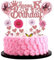 Happy 18th Birthday Cake Topper - Hello 18 Rose Gold Decoration for Girl and Boy - Glitter 18 Years Old Cake Decoration