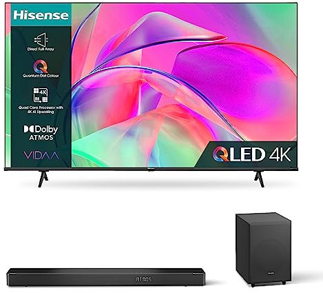 Hisense 4K QLED TV E77K and AX3120G with 3.1.2 Surround Sound and Dolby Atmos&DTS Virtual X