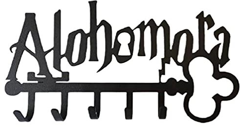 Leimezsty Halloween para creativo metal para llavero con 5 ganchos de hierro adhesivo montado en la pared negro colgador organizador sombrero toalla 5 ganchos negro colgador organizador