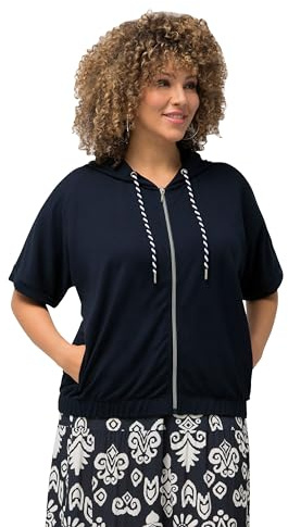 Ulla Popken, Damen, große Größen, Sweatjacke mit Kapuze