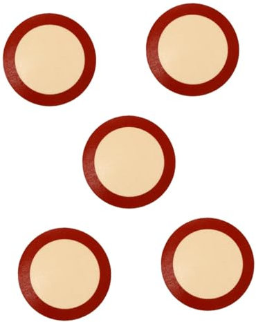 MAGICLULU 5 Alfombrillas Giratorias De Silicona Para Horno Microondas Resistentes Al Calor Fáciles De Limpiar Y Resistentes.