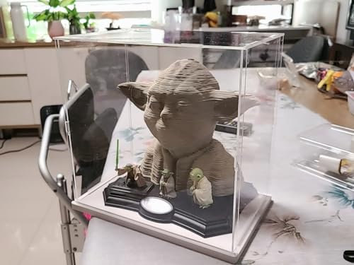 Acrylique Vitrine en verre pour collection Vitrine Acrylique Boîte Grand 90 80 70 60 50 45 40 30 20 CM, Boîte De Comptoir Transparente/ Support Organisateur De Cube/ Vitrine Anti-poussière Pour Figuri