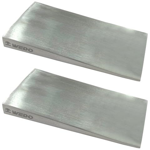 WEDO Set di 2 flange a cuneo in acciaio inox, strumenti per saldatura, flange di diffusione triangolari, antiruggine, resistente alla corrosione, forgiato, dimensioni 100 x 50 x 10 mm