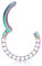 Lantine 16g Septum-Piercing Bunt Scharnier-Segment-Clicker Daith Piercing CZ+Chirurgenstahl Conch 10mm