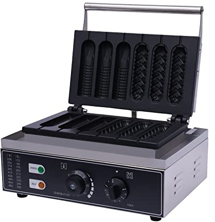 Stainless Steel Electric Pommes Waffeleisen Waffeleisen Waffelsticks Maker Corn Dogs Hotdog Waffelmaschine Waffelpommes Maker 50-300 ℃ 1500 W