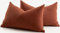 Mandioo 2er Set Kissenbezug 30x50 cm Rostfarbe Chenille Kissenbezüge weich Gemütlich langlebig modern Zierkissenbezug Dekokissen Kissenhülle für Sofa Wohnzimmer Schlafzimmer