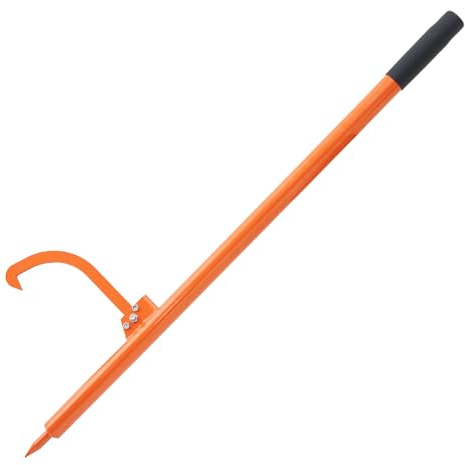 VEVOR Log Peavey, 46.5 in, Metal Handle Log Lifter, Heavy Duty Log Roller with Max 19 in Opening, Rust-Resistant Log Jack Cant Hook, Felling Log Roller Tool for Rolling, Raising, Turning Logs