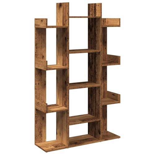 vidaXL Book Cabinet Old Wood 86x25,5x140 cm Engineered Wood