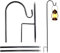 Garten Schäferhaken, Hirtenhaken, Gartenstab mit Haken, Schäferstab, Laternenstab, Shepherds Crook Hook, Geeignet zum Aufhängen von Vogelkäfigen, Laternen, Pflanzkörben, Hochzeitsdekorationen, 120cm