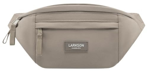 LARKSON Bauchtasche Damen & Herren Grau - Ole - Hüfttasche für Sport Outdoor Stadt - Gürteltasche Stylisch für Festival - Crossbody Bag mit Gurt - Wasserabweisend