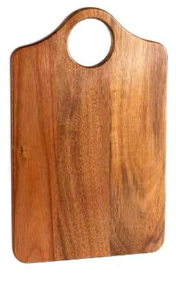 Chopping Board, Wooden Chopping Boards with Handle Double Sided, Wood Cutting Boards for Kitchen, Dishwasher Safe, BPA Free, Meats Vegetable Bread Fruits Board (33 cm x 21 cm)