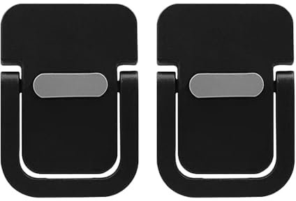 Generisch Portable Laptop Stand, Folding Keyboard Riser for Desk, 1.65x1.5 Inches Computer Keyboards Invisible Set of 2, Black and Silver Keyboard Portable Stand for Accessories, Laptop