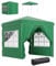 Outsunny Carpa Plegable Pop-up Gazebo 2,5x2,5 m Cenador Plegable con 4 Paredes Laterales Anti-UV y Bolsa de Transporte para Camping Fiestas Verde Oscuro