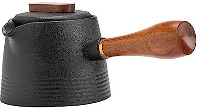 DECHOUS Chinese Handmade Black Tea Pot Retro Style Teapot for Tea Lovers Decorative