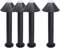 LUXULA 4er Set Wegeleuchte mit Schirm, Bodenplatte und Erdspieß, GU10 Fassung, Aluminium, 60cm Höhe - LED Außenleuchte IP44 Pollerleuchte Garten Terrasse