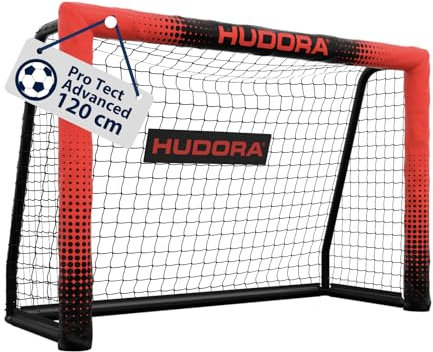 HUDORA Fußballtor Pro Tect Advanced – Outdoor Fußballtor mit Netz und wetterfester Ummantelung für Kinder/Erwachsene – Einfacher Aufbau im Garten – Hochwertige Torwand mit Reiß- und Klettverschlüssen