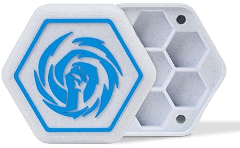 Würfelbox Polyedrische Würfelbox – Starre Box aus PLA mit weißem Marmor-Effekt – 13 verfügbare Klassen – Würfelbehälter DnD, GDR, TTRPG – Ziago's Creations (Monk)