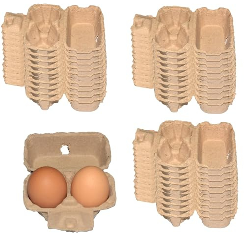 30 Stück Eierschachtel Eierkartons für 6 oder 2 Eier,Eierverpackung Eierschachteln für Hühnereier, Eierhöcker, Farm Freshies Leere Eierkartons Eierablagehalter, Geschenkschachtel Ostern (2 Eier)