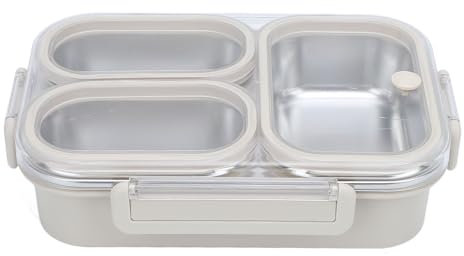 Lunchbox bent Box, 1.2L Brotdose Kinder mit 3 Fächern Lunch Box Erwachsene Frühstücksdose Essensbox Jausenbox Vesperdose, für Schule Arbeit Picknick Reise (Ejoyousco4qkdruyf-12)