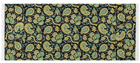 Waschmaschinen- und Trocknerabdeckungen mit Seitentasche im Retro-Stil, Paisleymuster, goldfarben, türkis, mit Seitentasche, wiederverwendbar, für Kühlschrank, Waschmaschine, Mikrowelle