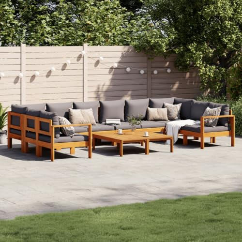 Festnight Gartenlounge Set XXL Groß Lounge Möbel Outdoor Holz Ecklounge Terrassenmöbel Außen Gartenmöbel Loungemöbel Ecksofa Gartensofa Garten Lounge Set Outdoor Sofa Massivholz Akazie