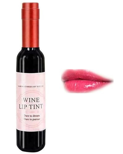 Wine Liquid Lipstick, Long Lasting Moisturizing Lip Gloss Waterproof Lip Tint Set Lip Gloss Lip Stain, Natural Liquid Lipstick Mini Make Up Lip Gloss Matte (PK01)
