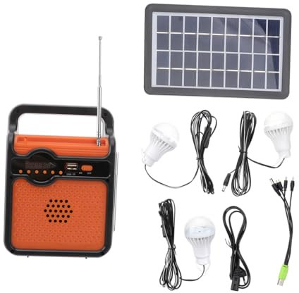 TOYANDONA 25w Generador Solar Luz Led Para Jardín Carga Usb Portátil Para Camping