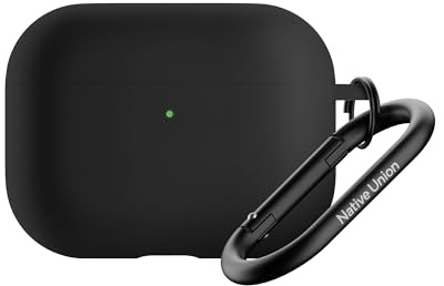 Native Union Active Hülle für AirPods Pro 3 – Seidig Matte Silikonhülle mit Clip zum Befestigen überall (Schwarz)