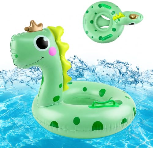 Morofme Baby Schwimmring, Schwimmringe mit Schwimmsitz Baby, Schwimmreifen Kinder Griff, Aufblasbare Schwimmhilfe, Cartoons Schwimmring Kinder ab 1–5 Jahre Mädchen Jungs Strand Pool Float Training