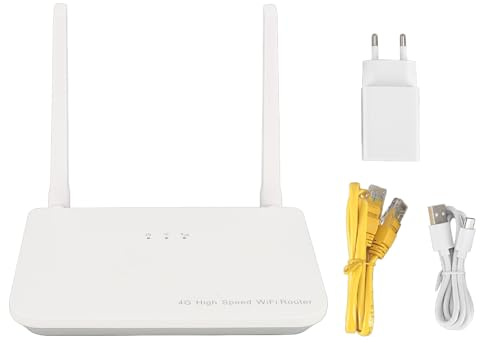Router 4G LTE 300Mbps 2 antenne Hotspot WiFi portatile con slot micro SIM Porte LAN WAN per ufficio domestico Supporta 32 utenti Compatibile con più bande 4G