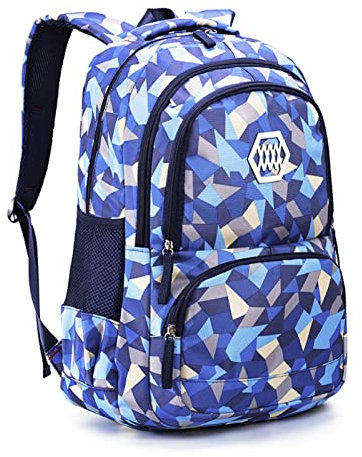 IvyH Schulrucksack Mädchen Teenager Schultaschen Jungen Ranzen Ergonomischem Kinder Rucksäcke Verweilen Druck Schulranzen für 8 10 15 Jahre School Bags for Boys Girls Schulranzen Groß für Schule