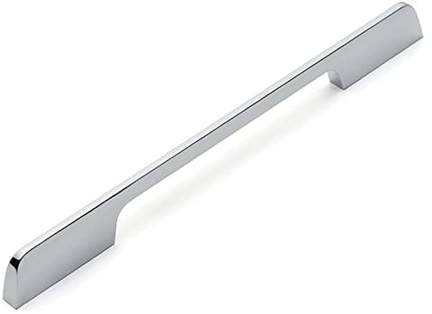 Decoranddecor Slimline Polished Kitchen Bathroom Bedroom Cabinet Door Drawer Furniture Handles (160mm or 192mm Hole Center, Polished Chrome)