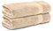 Komfortec 2er Set Duschtücher, 70x140cm Größe, Doppelpack,%100 Baumwolle, Handtücher, Frottee, Weich, Saugstark, Beige