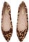 Holibanna Leopard Print Ballet Flat Shoes Women Classic Pointed Low Heel Mules Comfortable Wedding Party Shoes
