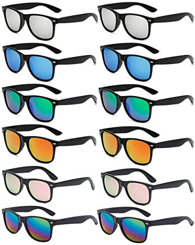 Eyegla 12 Stücke Bunte Neon Party Sonnenbrillen Set Vintage Coole Lustige Party Brillen Für Damen Herren