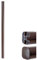Mendler Alu-Pfosten Sarthe-WPC-Zaun, Pfeiler Pfahl, Stecksystem - 240cm, braun