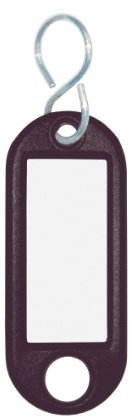 WEDO 262813401 Schlüsselanhänger zum Beschriften | schwarz | 100 Stück | mit S-Haken