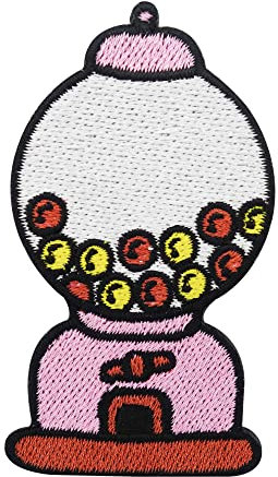 Finally Home Kleiner Süßigkeiten Spender Patch zum Aufbügeln | Retro Bonbon Patches, Old School Bügelbild, Vintage Aufnäher