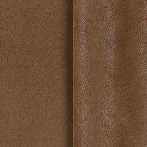 Tessuto in finta Pelle Nabuk a Pannelli effetto Invecchiato. Pannelli in Similpelle Nabuck misura 70x50 (Marrone)