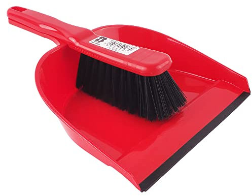 Kit de balayage adapté à la pièce – Balayette et pelle avec lèvre en caoutchouc – Plastique robuste – Parfait pour la maison, la cuisine, le bureau et la voiture