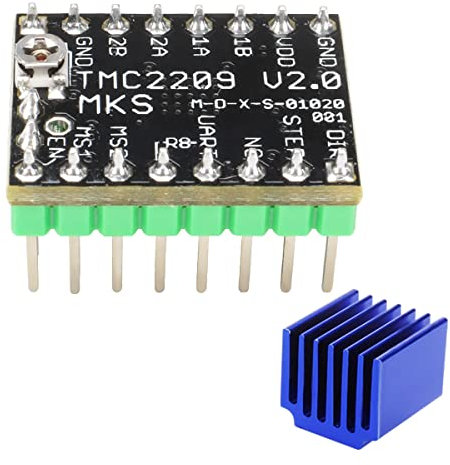 WANGCL Schrittmotortreiber TMC2209 mit Kühlkörper Ausgezeichneter Stummschaltungseffekt für 3D-Drucker Park MKS Gen L/MKS SGen L/SKR V1.3
