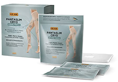 Guam, Pantaslim Cryo Cold Action Gebrauchsfertig + 2 Packungen Nachfüllflüssigkeit + Sauna-Effekt Pant, Straffende Schlankheits-Behandlung 3 Behandlungen mit Guam Meeresalgen, Made in Italy