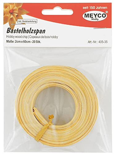 Bastelholz Span 2cm x 60cm / 20 Streifen Meyco Hobby