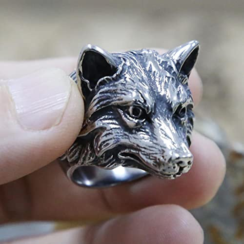 Mode Fuchs Ringe für Motorrad Party Cool Punk Tier Silber Farbe Ringe für Männer und Frauen Schmuck Zubehör