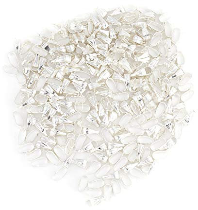 FILFEEL 300 StüCk Beutel-Klemmschlaufen FüR AnhäNger, AnhäNger-Verbindungsklemmen, KlemmverschlüSse, DruckknöPfe, SchmuckzubehöR, Legierungsschlaufen (20 G Pro StüCk) Silber